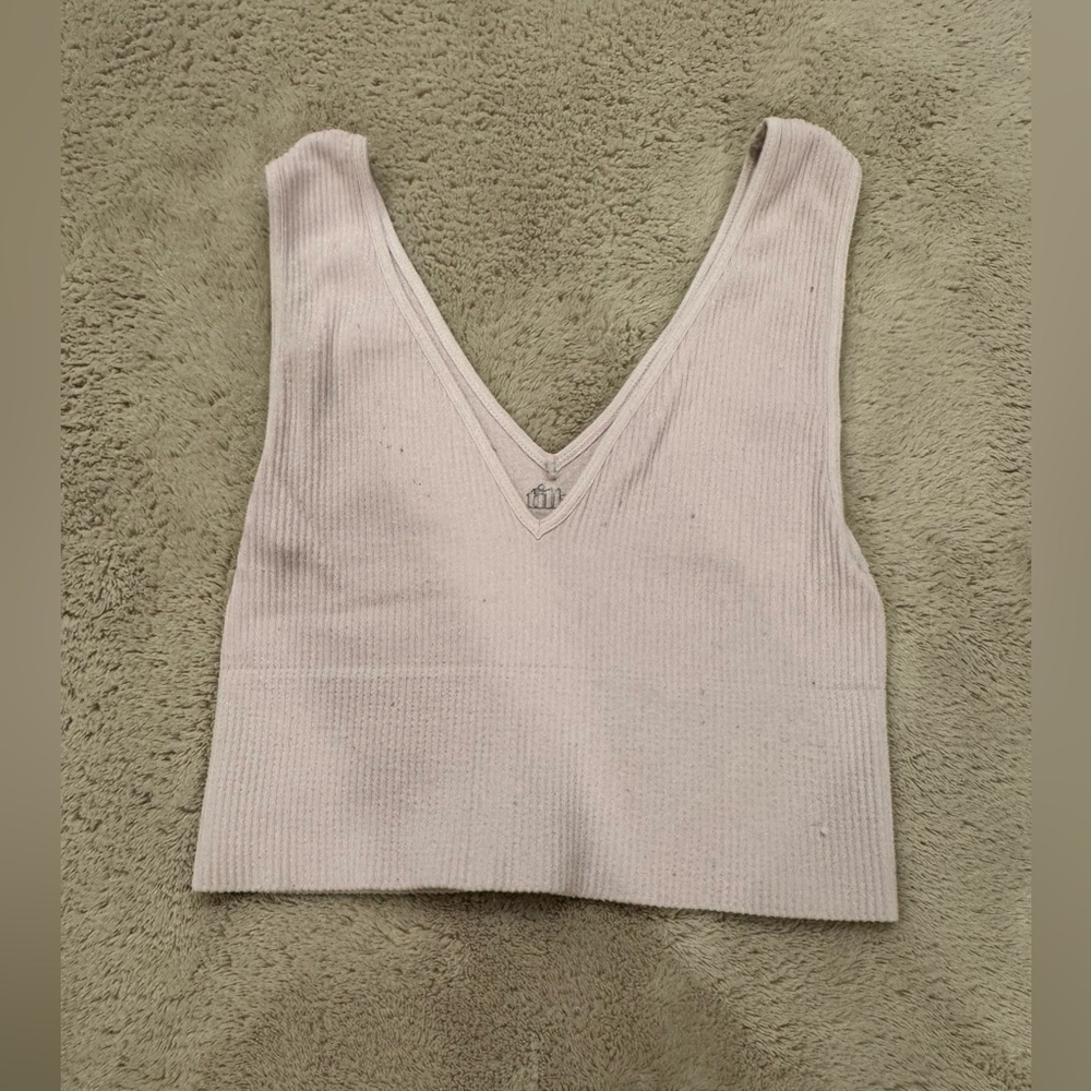 Tilly's Ribbed V-Neck Tank Top - Lavender